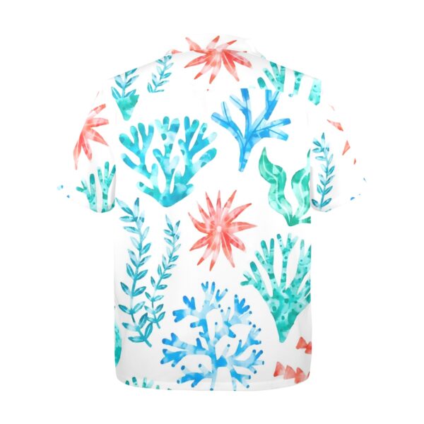 Mens Hawaiian Print Shirt – Men’s Tropical Floral Shirts – Pastel Coral Clothing Aloha shirt 5