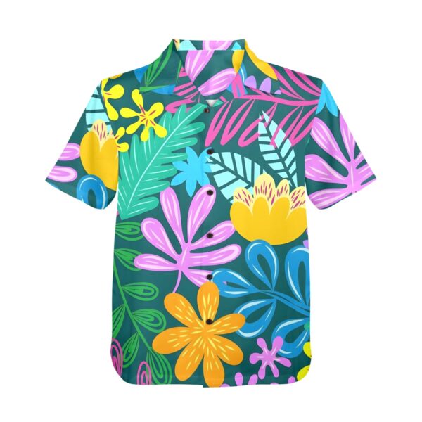 Mens Hawaiian Print Shirt – Men’s Tropical Floral Shirts – Pastel Jungle Clothing Aloha shirt 4