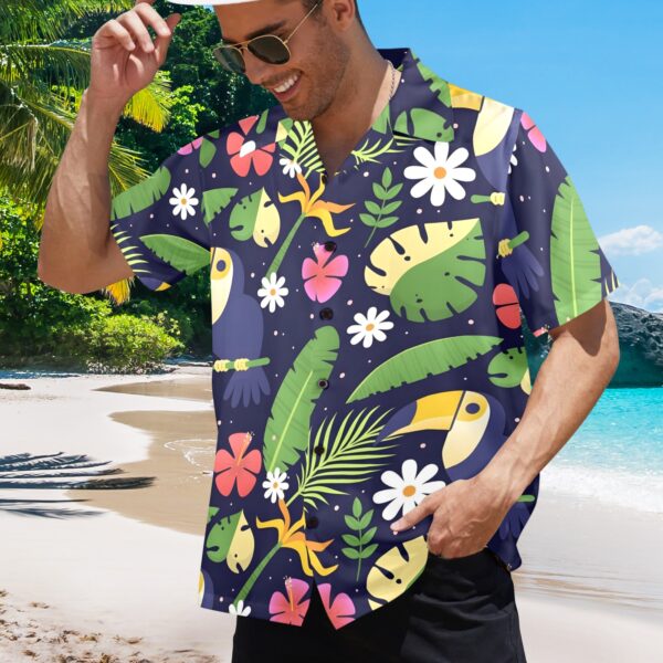 Mens Hawaiian Print Shirt – Men’s Tropical Floral Shirts – Toucan Clothing Aloha shirt 2