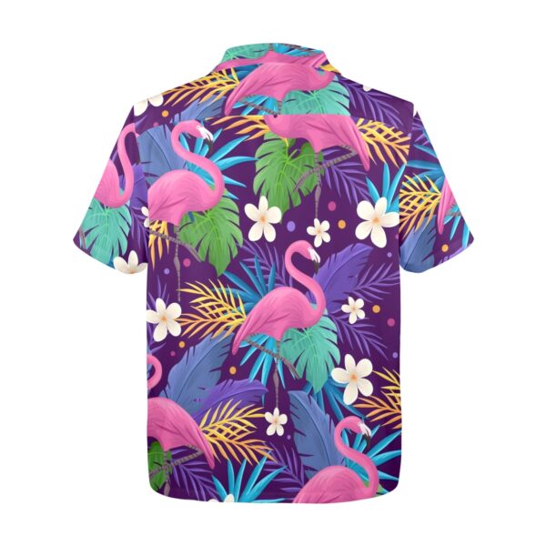 Mens Hawaiian Print Shirt – Men’s Tropical Floral Shirts – Flamingos Clothing Aloha shirt 5