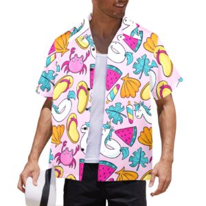 Mens Hawaiian Print Shirt – Men’s Tropical Floral Shirts – Crabby Clothing Aloha shirt