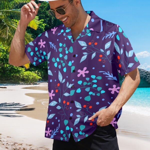 Mens Hawaiian Print Shirt – Men’s Tropical Floral Shirts – Purple Star Clothing Aloha shirt 2