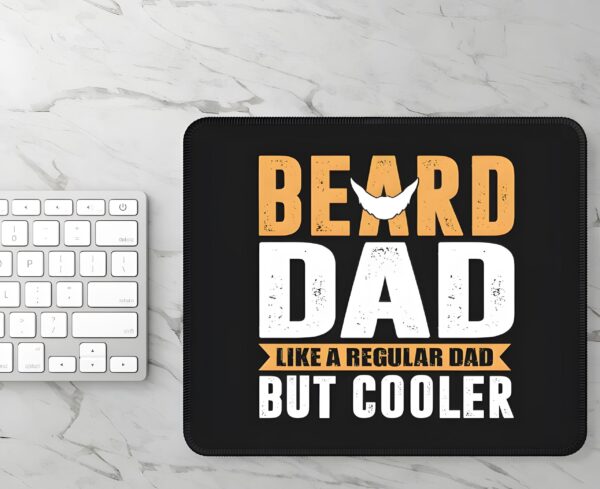 Mousepad – Rectangle Dad Mouse Pad – Beard – 10 in x 8 in Dad Pads Best Dad Mouse Pad