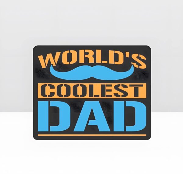 Mousepad – Rectangle Dad Mouse Pad – Coolest – 10 in x 8 in Dad Pads Best Dad Mouse Pad 8