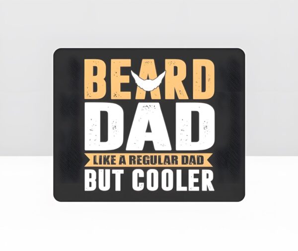 Mousepad – Rectangle Dad Mouse Pad – Beard – 10 in x 8 in Dad Pads Best Dad Mouse Pad 10