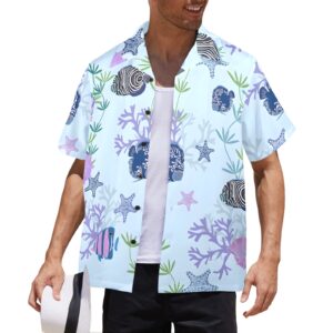 Mens Hawaiian Print Shirt – Men’s Tropical Floral Shirts – Blue Angels Clothing Aloha shirt