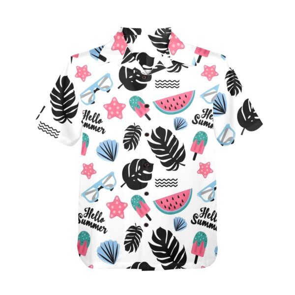 Mens Hawaiian Print Shirt – Men’s Tropical Floral Shirts – Hello Summer Clothing Aloha shirt 4