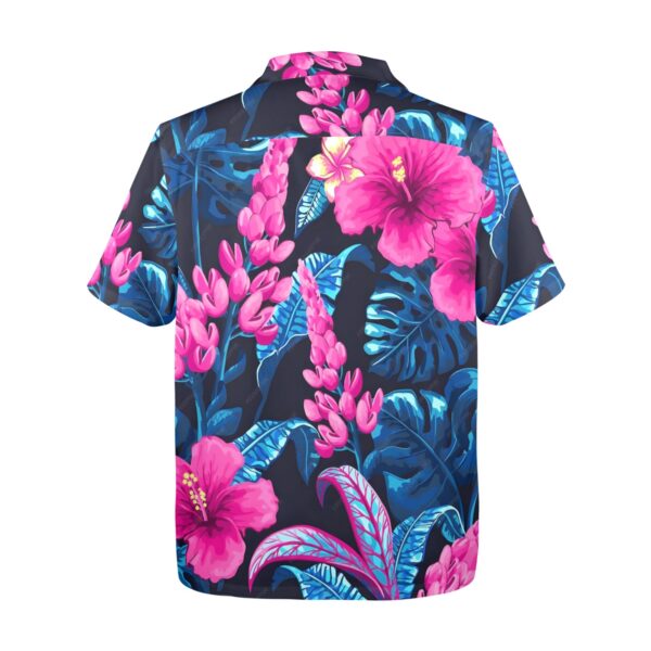 Mens Hawaiian Print Shirt – Men’s Tropical Floral Shirts – Full Fuscia Clothing Aloha shirt 5