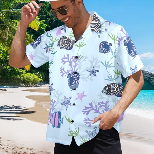 Mens Hawaiian Print Shirt – Men’s Tropical Floral Shirts – Blue Angels Clothing Aloha shirt 2