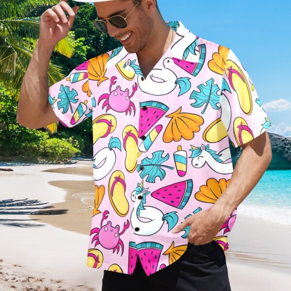 Mens Hawaiian Print Shirt – Men’s Tropical Floral Shirts – Crabby Clothing Aloha shirt 2