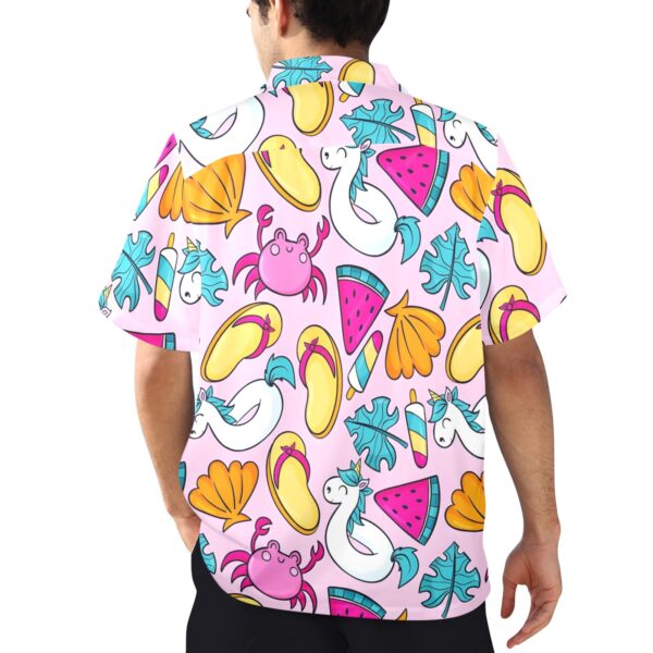 Mens Hawaiian Print Shirt – Men’s Tropical Floral Shirts – Crabby Clothing Aloha shirt 3