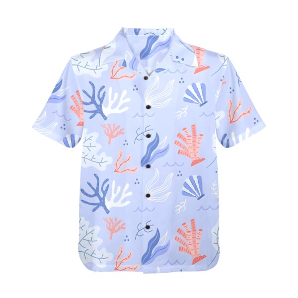 Mens Hawaiian Print Shirt – Men’s Tropical Floral Shirts – Blue Coral Clothing Aloha shirt 4