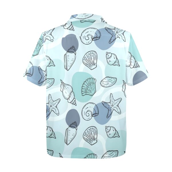 Mens Hawaiian Print Shirt – Men’s Tropical Floral Shirts – Teal Shells Clothing Aloha shirt 5