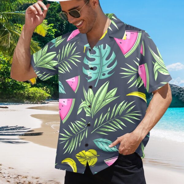 Mens Hawaiian Print Shirt – Men’s Tropical Floral Shirts – Melon Clothing Aloha shirt 2