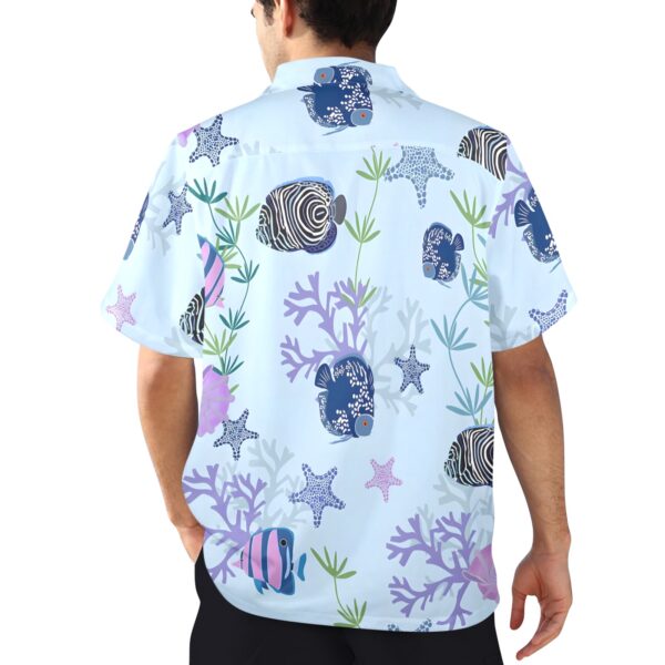 Mens Hawaiian Print Shirt – Men’s Tropical Floral Shirts – Blue Angels Clothing Aloha shirt 3