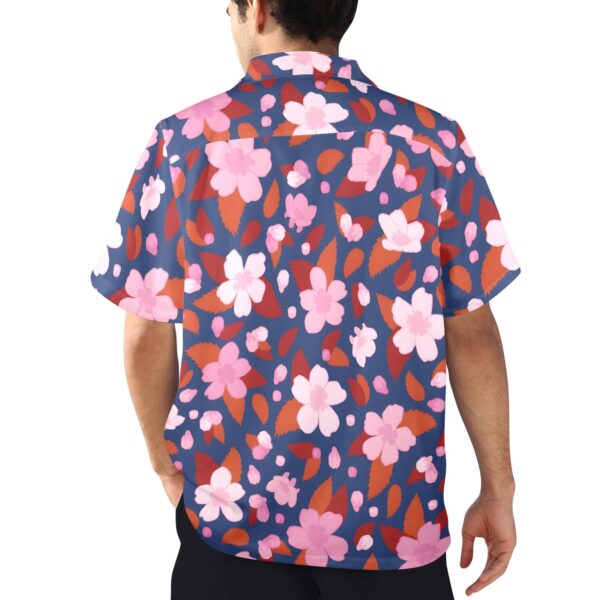 Mens Hawaiian Print Shirt – Men’s Tropical Floral Shirts – Pink Daisy Clothing Aloha shirt 3