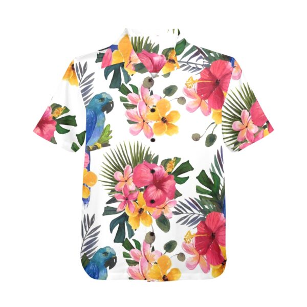 Mens Hawaiian Print Shirt – Men’s Tropical Floral Shirts – Orchid White Clothing Aloha shirt 4