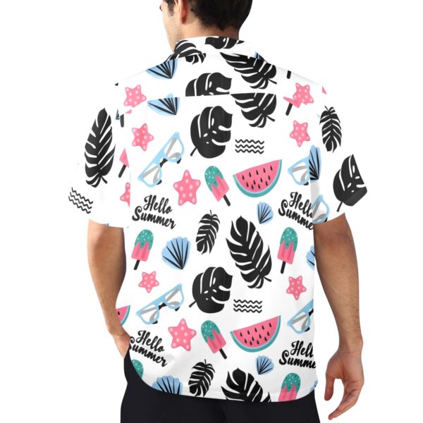 Mens Hawaiian Print Shirt – Men’s Tropical Floral Shirts – Hello Summer Clothing Aloha shirt 3