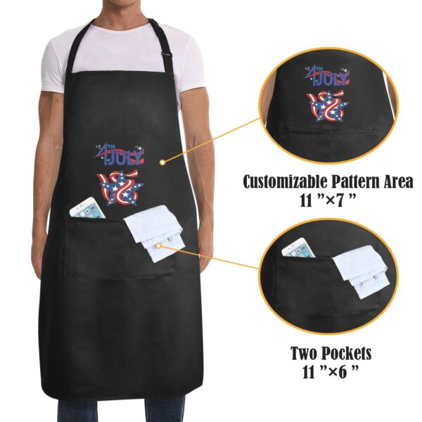 Men’s Apron – BBQ Grill Kitchen Chef Apron for Men – Independence Day Star Aprons 4th Of July 2