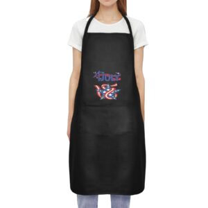 Ladie’s Apron – BBQ Grill Kitchen Chef Apron for Ladies – Independence Day Star Aprons 4th Of July 12
