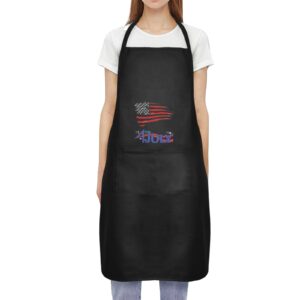 Ladie’s Apron – BBQ Grill Kitchen Chef Apron for Ladies – Independence Day Flagged Aprons 4th Of July