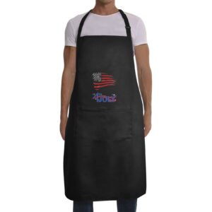 Men’s Apron – BBQ Grill Kitchen Chef Apron for Men – Independence Day Flagged Aprons 4th Of July