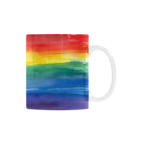 Ceramic Mug – 11 oz White – LGBTQ World Pride Month Flag Classic White Mug Drinkware Artistic Coffee Cups