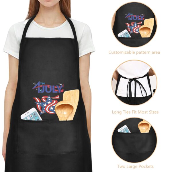 Ladie’s Apron – BBQ Grill Kitchen Chef Apron for Ladies – Independence Day Star Aprons 4th Of July 2