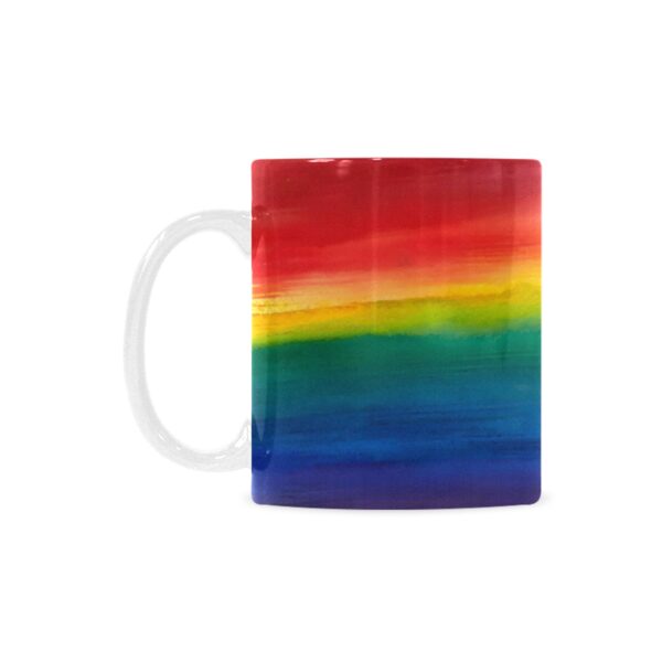 Ceramic Mug – 11 oz White – LGBTQ World Pride Month Flag Classic White Mug Drinkware Artistic Coffee Cups 2