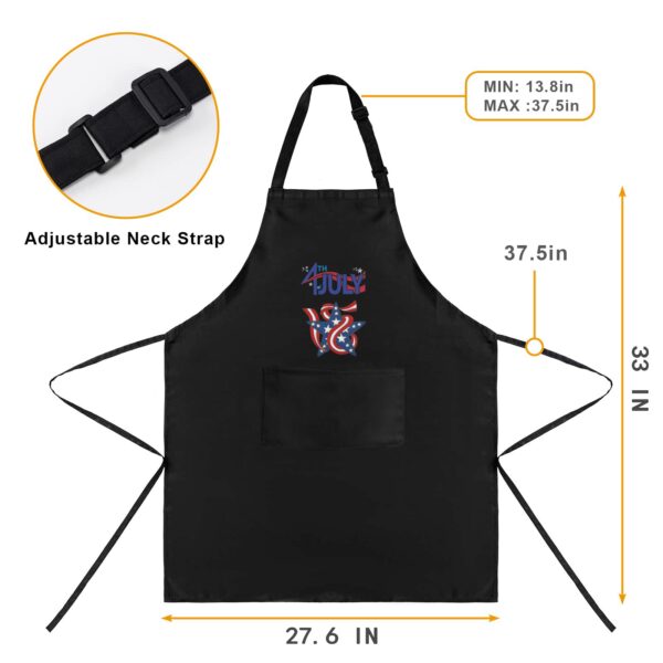 Men’s Apron – BBQ Grill Kitchen Chef Apron for Men – Independence Day Star Aprons 4th Of July 5