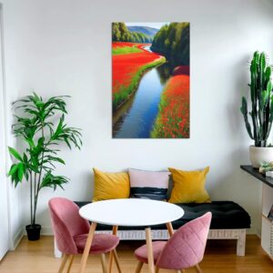 Canvas Prints Wall Art Print Decor – Framed Canvas Print 12×18 inch – Poppies 12" x 18" Abstract Canvas Art