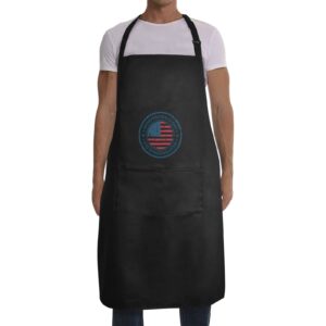Men’s Apron – BBQ Grill Kitchen Chef Apron for Men – Independence Day Stamp Aprons 4th Of July