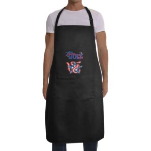 Men’s Apron – BBQ Grill Kitchen Chef Apron for Men – Independence Day Star Aprons 4th Of July
