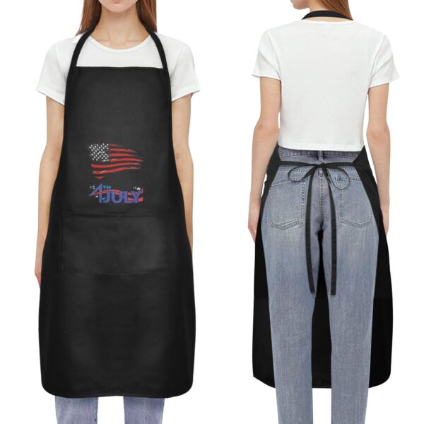 Ladie’s Apron – BBQ Grill Kitchen Chef Apron for Ladies – Independence Day Flagged Aprons 4th Of July 3