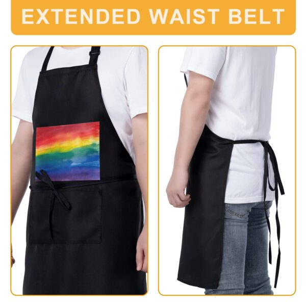 Men’s Apron – BBQ Grill Kitchen Chef Apron for Men – LGBTQ Rainbow Flag World Pride Aprons Adjustable Neck Apron 3