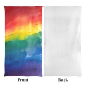 Beach Towel – LGBTQ World Pride Month Rainbow Flag Horizontal Beach Towel 31"x71" Beach Towels beach towel