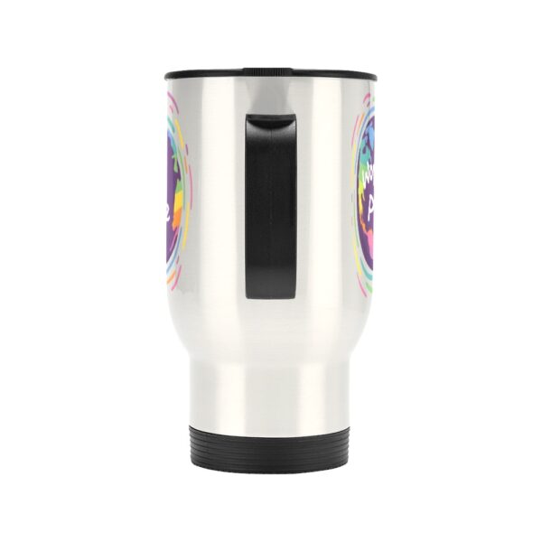 Insulated Stainless Steel Travel Mug – Commuters Cup – LGBTQ World Pride Month Globe Travel Mug  – 14 Oz Drinkware Double Wall Insulated Cup 4
