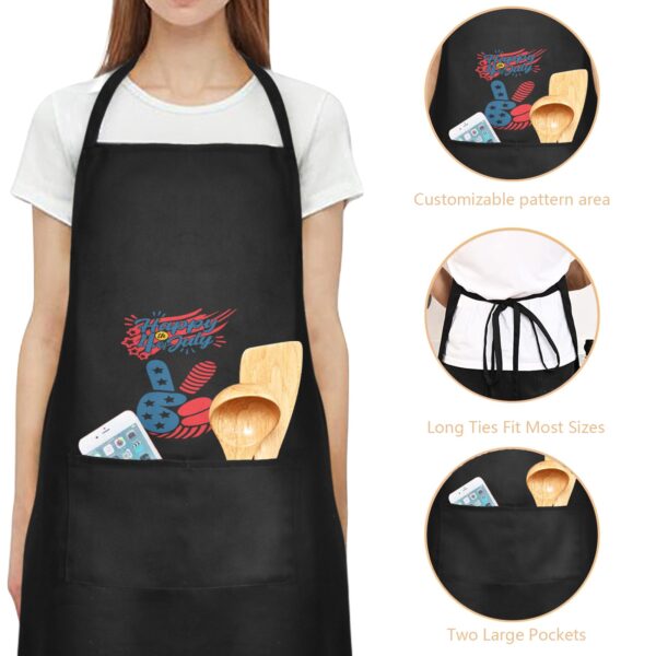 Ladie’s Apron – BBQ Grill Kitchen Chef Apron for Ladies – Independence Day Peace Aprons 4th Of July 2