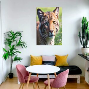 Canvas Prints Wall Art Print Decor – Framed Canvas Print 12×18 inch – Le Tigre 12" x 18" Abstract Canvas Art