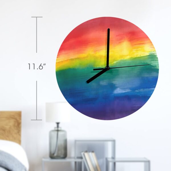 Wall Clock Artwork – LGBTQ World Pride Month Flag Personalized Wall Clock Holidays/Seasonal Custom Artwork Wall Clocks 2