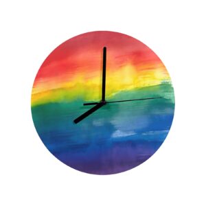 Wall Clock Artwork – LGBTQ World Pride Month Flag Personalized Wall Clock Holidays/Seasonal Custom Artwork Wall Clocks