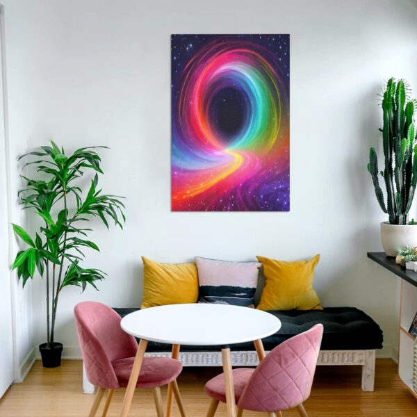 Canvas Prints Wall Art Print Decor – Framed Canvas Print 12×18 inch – Rainbow Nebula 12" x 18" Abstract Canvas Art