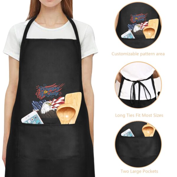 Ladie’s Apron – BBQ Grill Kitchen Chef Apron for Ladies – Independence Day Eagle Aprons 4th Of July 2