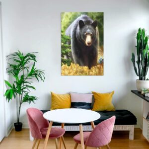 Canvas Prints Wall Art Print Decor – Framed Canvas Print 12×18 inch – Bear Cub 12" x 18" Abstract Canvas Art