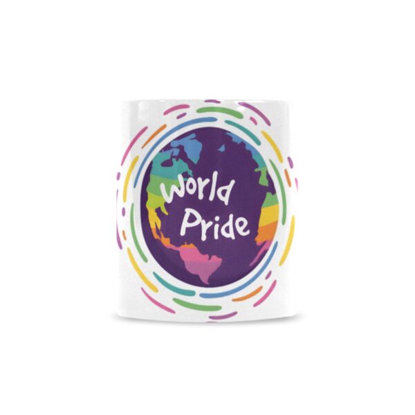 Ceramic Mug – 11 oz White – LGBTQ World Pride Month Globe Classic White Mug Drinkware Artistic Coffee Cups 4