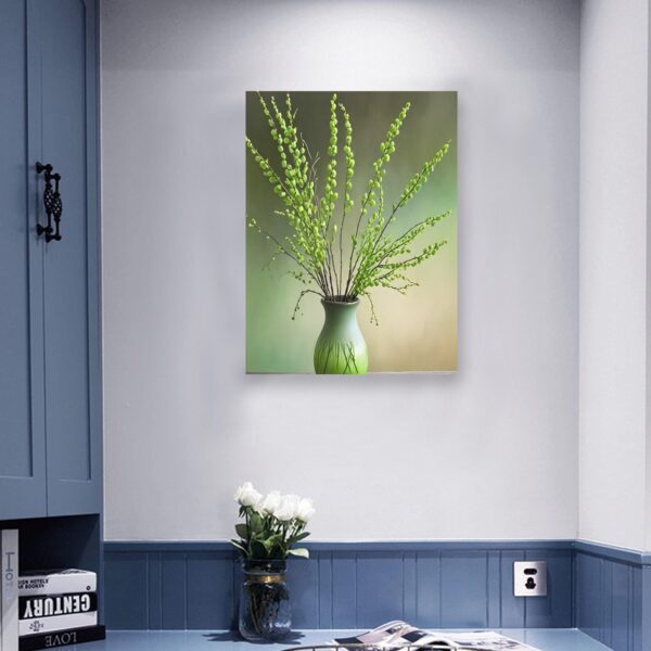 Canvas Wall Art Print – Home Decor Painting – Willows in Mint 24×32 24"x32" Abstract Canvas Art 4