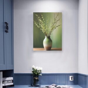 Canvas Wall Art Print – Home Decor Painting – Willows in Mint Four 24×32 24"x32" Abstract Canvas Art