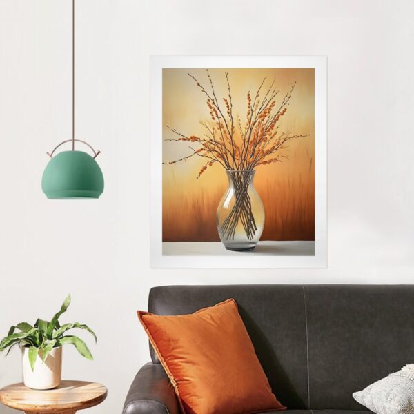 Canvas Wall Art Print – Home Decor Painting – Willows in Orange 20×24 (3-Pack) 20"x24" Abstract Canvas Art 4