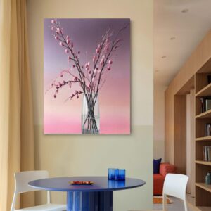 Canvas Wall Art Print – Home Decor Painting – Willows in Pink 24×32 24"x32" Abstract Canvas Art