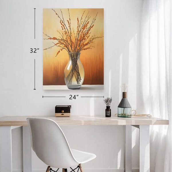 Canvas Wall Art Print – Home Decor Painting – Willows in Orange Four 24×32 24"x32" Abstract Canvas Art 3